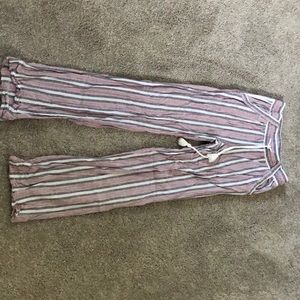 straight leg striped pants